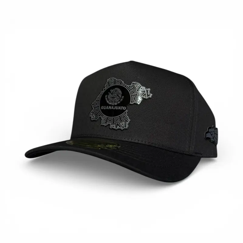 High-Quality Guanajuato Mexico Plate Style Snapback Hat, Adjustable Buckled Hat with Decorative Buckles, Flat Bill Fashion Accessory Headwear, Snapback Hats, Flat Bill Hats