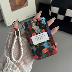 Kind Reminder Pattern Design Plastic Id Card Holder Badge Holder With Lanyard for Doctors, Nurses, Students-Bus Card Case, Campus Card Protector Perfect Halloween Christmas Gift