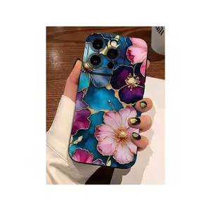 Carnation Pattern Liquid Silicone Mobile Case Anti-Fall With IPhone 16/11/12/13/14/15/15pro/15 Plus/15 Promax/7plus/8plus/X/Xs Max/Xr/11pro/12pro/13pro/14pro/12mini/13mini/11promax/12promax/13promax/14promax/14plus/6/6s/6plus/7/8/16Pro/16plus/16promax