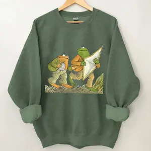 Frog And Toad Sweatshirt, Meme Culture Apparel, Great for Parties and Gatherings, Perfect Gift, Casual Style, Autumn Tshirt, Gift For Her, Gift For Him, Crewneck TShirt