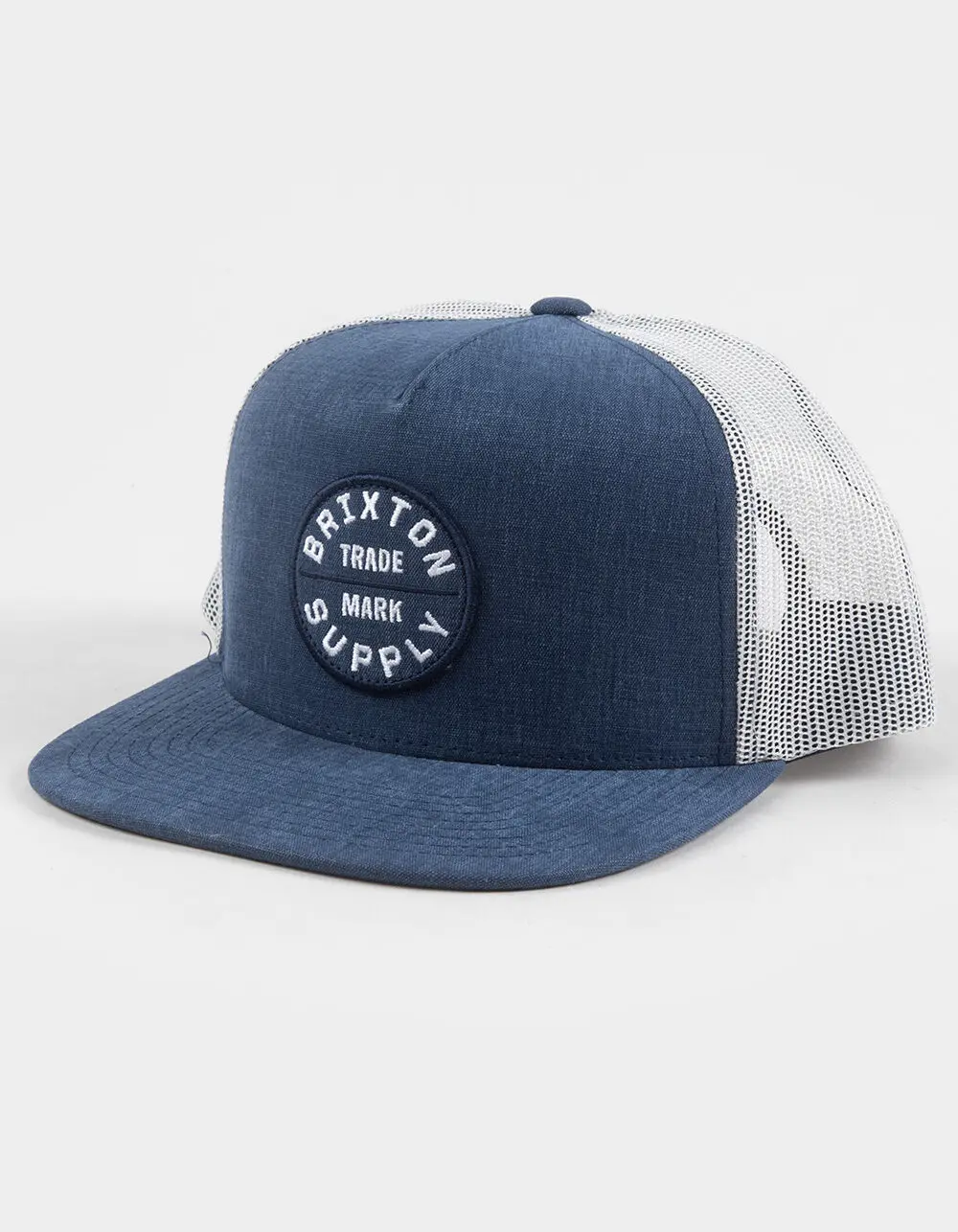 BRIXTON  Mens Oath Trucker Hat, Medium Blue