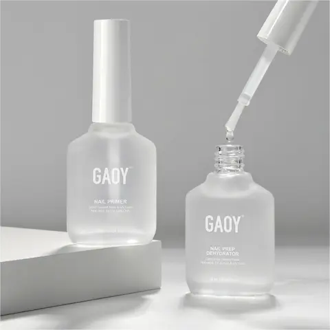 GAOY Nail Dehydrator and Primer, 2 Pcs Acid-Free Natural Nail Prep Dehydrate and Bond Primer Set, for Gel Nail Polish