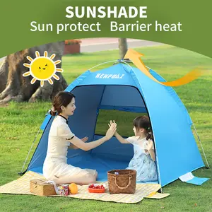Portable Cross Rod Tent, Quick Setup Sunshade Rainproof, Beach Picnic Camping, Large Space Breathable, Outdoor Family Essential