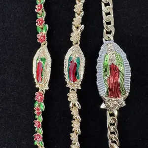 Virgen De Guadalupe Bracelets 14k Gold Plated