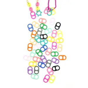 Enamel Soda Pop Tab Charm, Pull Tab Pendant, for DIY Jewelry, 1 pc.