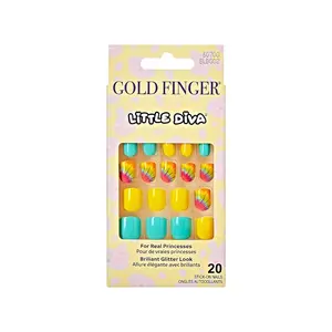 Gold Finger Little Diva Sticker Nails - You're a Shining Star