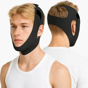 Chin Strap for Sleeping, Cpap Chin Strap，Adjustable Chin Strapfor Snoring, Anti Snoring Devices Breathableand Reusable, Comfortable Stop SnoringSolution, Anti Snore Chin Strap for Men and Women