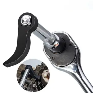 Adjustable Angle Horn Bar Adapter Tool, Carbon Steel Material, Compatible with 1/2 Torque Wrench, Half Shaft Drive Axle Removal Tool
