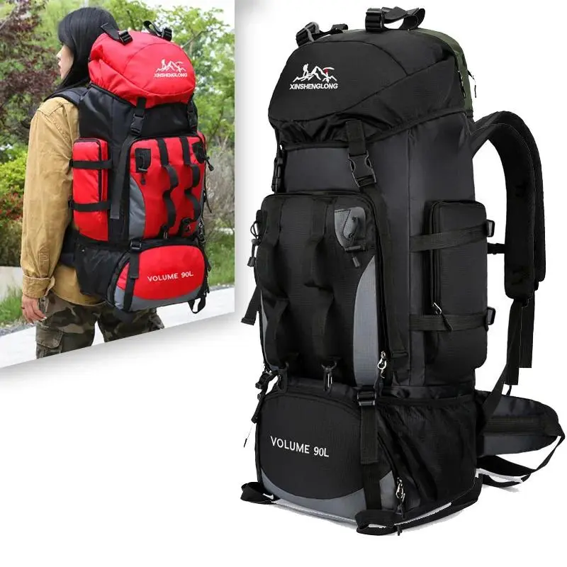 90L Waterproof Hiking Backpack, Large Capacity Trekking Rucksack for Outdoor Travel & Camping, Men's Sports Equipment