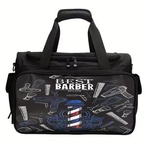 Barber Carrying Bag, Large Capacity Professional Hairdressing Hair Equipment Salon Tool Messenger Bag Travel Storage Case, 13.8 x 7.9 x 9.4inch