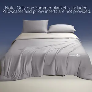 Silky Smooth Lightweight Summer Blanket, Breathable Soft Air Conditioning Blanket, Comfortable Bedding for Adults and Kids, Multiple Colors Available