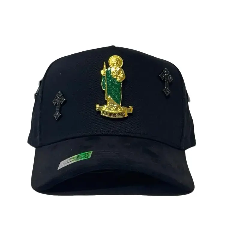 Hat San Judas Capsfan Black Crosses