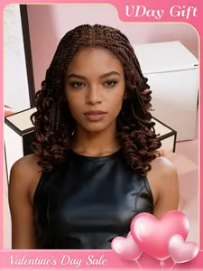 Handmade Senegalese Twist Wig, 14 Inch Full Lace, Natural Curl Tail, Fashionable and Versatile, Perfect for Everyday Wear