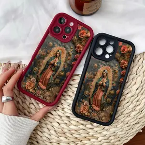 Softcase for iPhone11/12/13/14/15/16/17/promax/x/xs/xr/xsmax CaseOur Lady of Guadalupe Anti-Fall Shockproof Protective Slim Cover