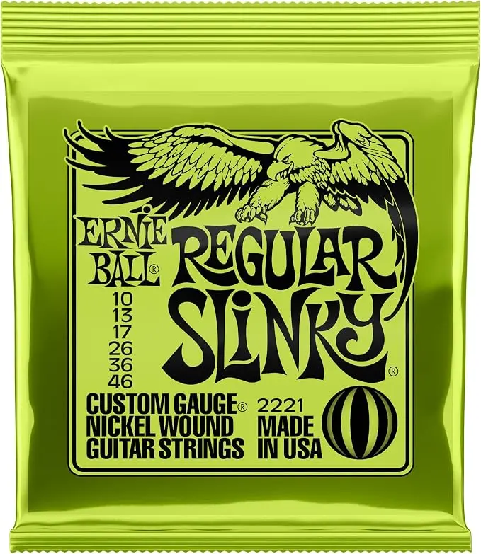 Regular Slinky Nickel Wound Electric Guitar Strings, 10-46 Gauge