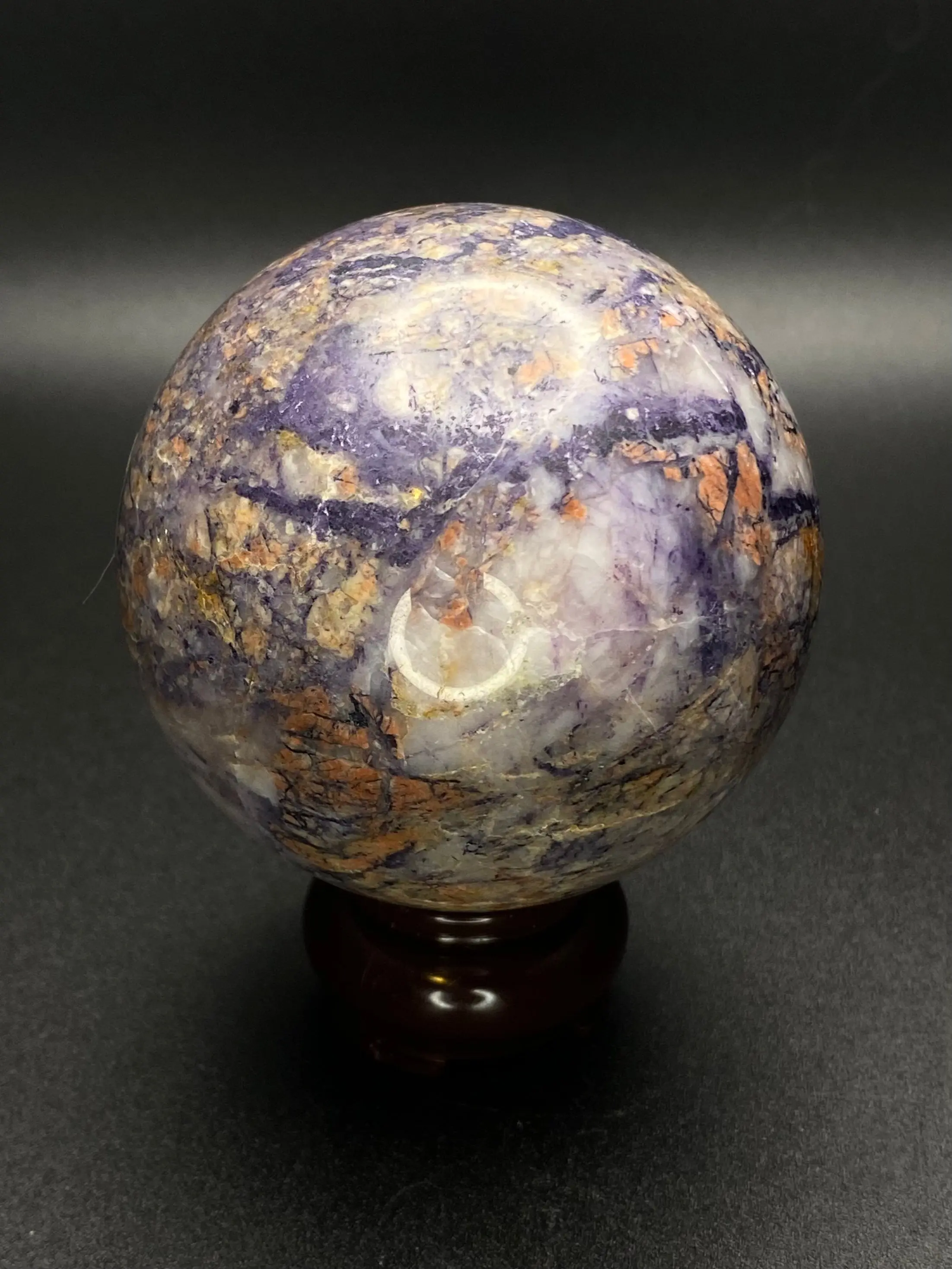 Rare Charoite with Tinakaite Sphere | 1.05 lbs