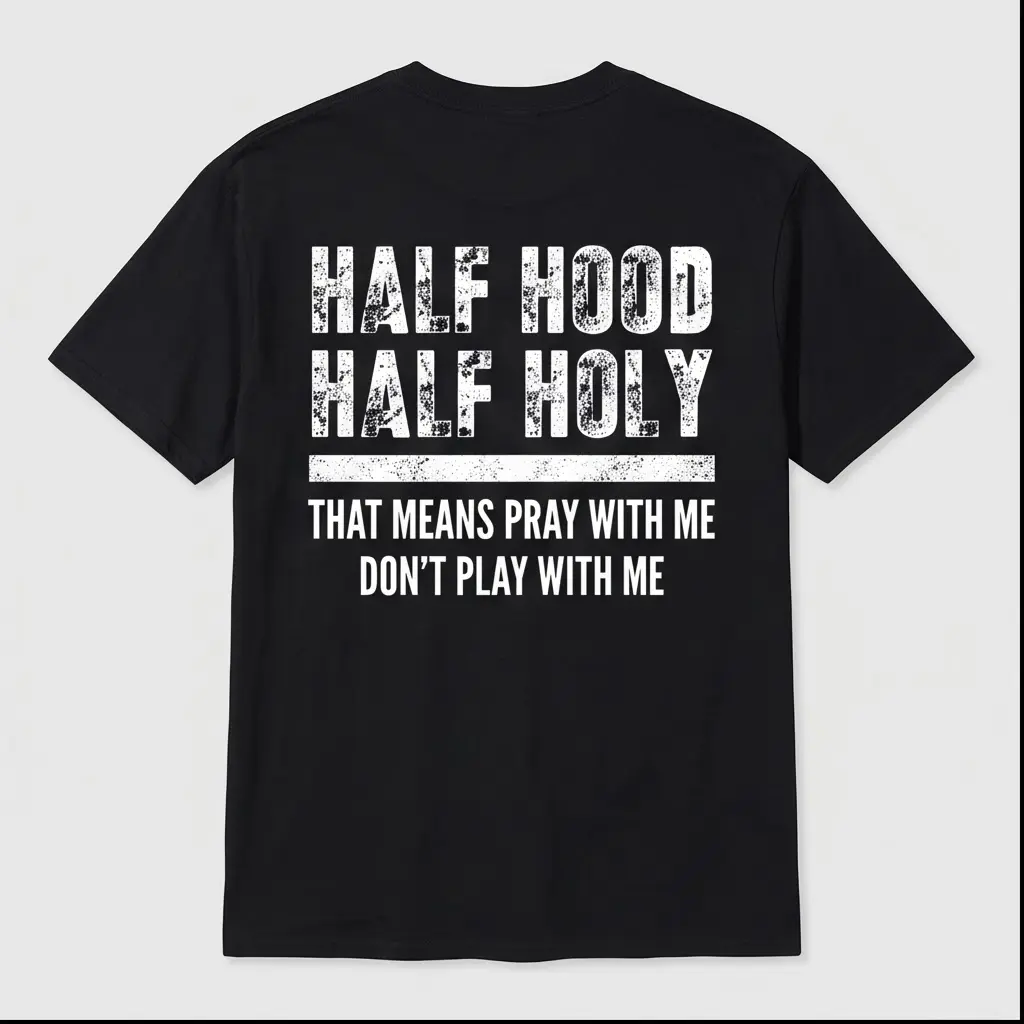 Half hood half holy unisex shirt, trendy shirt