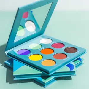 Vegan & Cruelty-Free Pastel Brights Eyeshadow Palette with 6 Matte & 3 Shimmer Shades