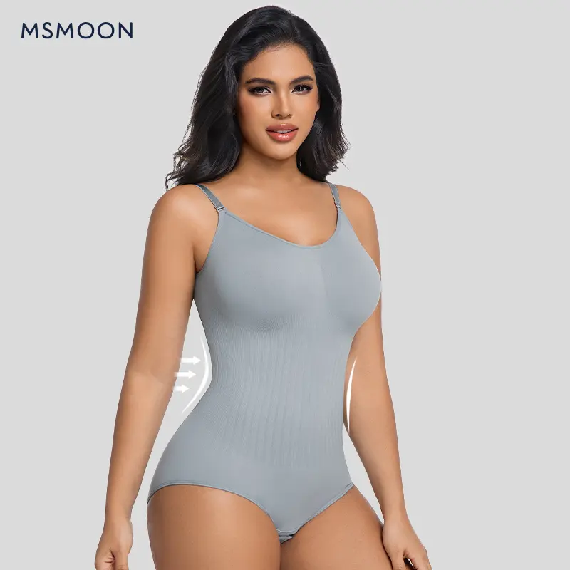 MSMOON one-piece body-shaping underwear with a belly control and hip lift, providing a comfortable and seamless shaping experience
