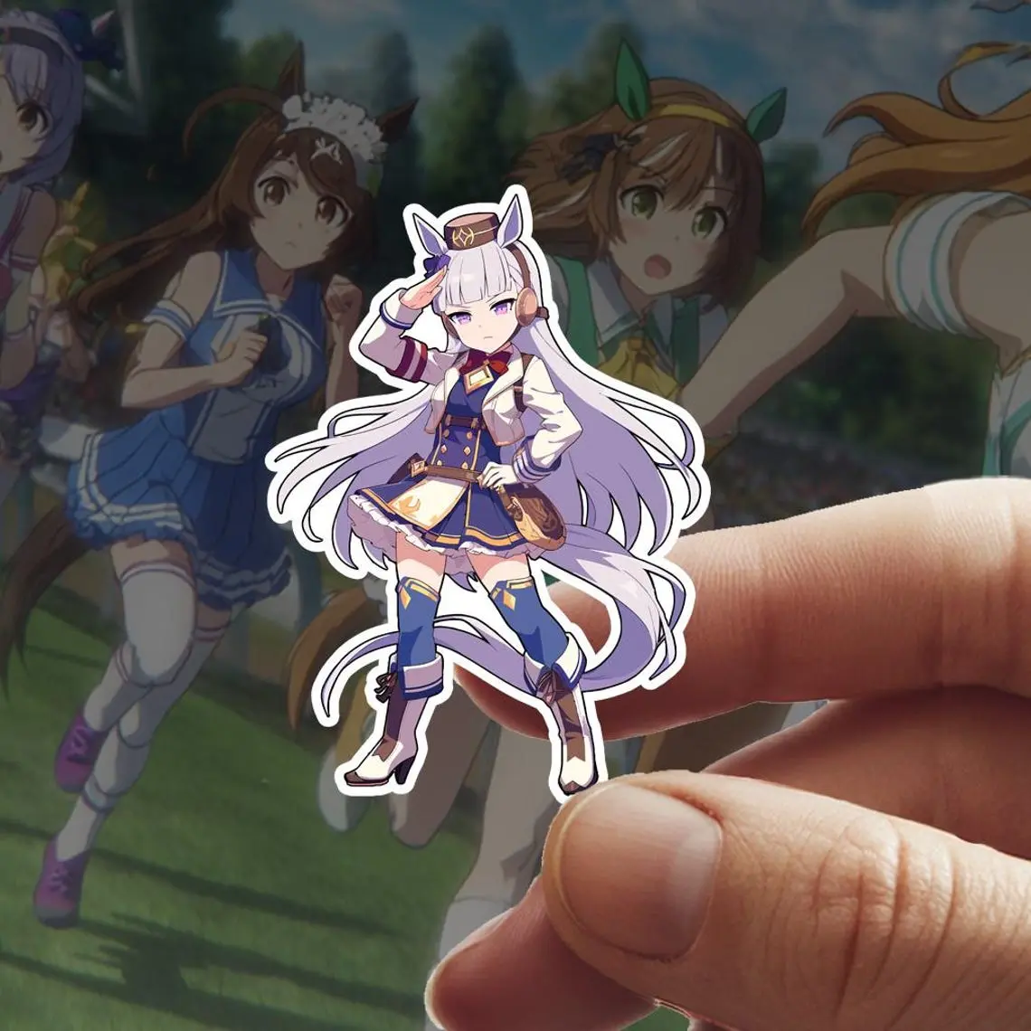 Gold Ship Starting Future 04 Umamusume Pretty Derby Cut-To-Size Waterproof Vinyl Sticker for Laptop, Water Bottle, and More!