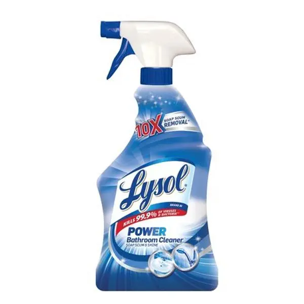 212 MAIN 22oz Lysol Power Bathroom Cleaner Spray - Household Soap-Based Solution, Powerful Foam, Mold Remover, Surface Shine, Fresh Scent for Winter Sports Skiing Gear Maintenance