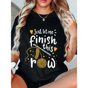 100% Cotton Knitting Crocheting Yarn Funny T-Shirt