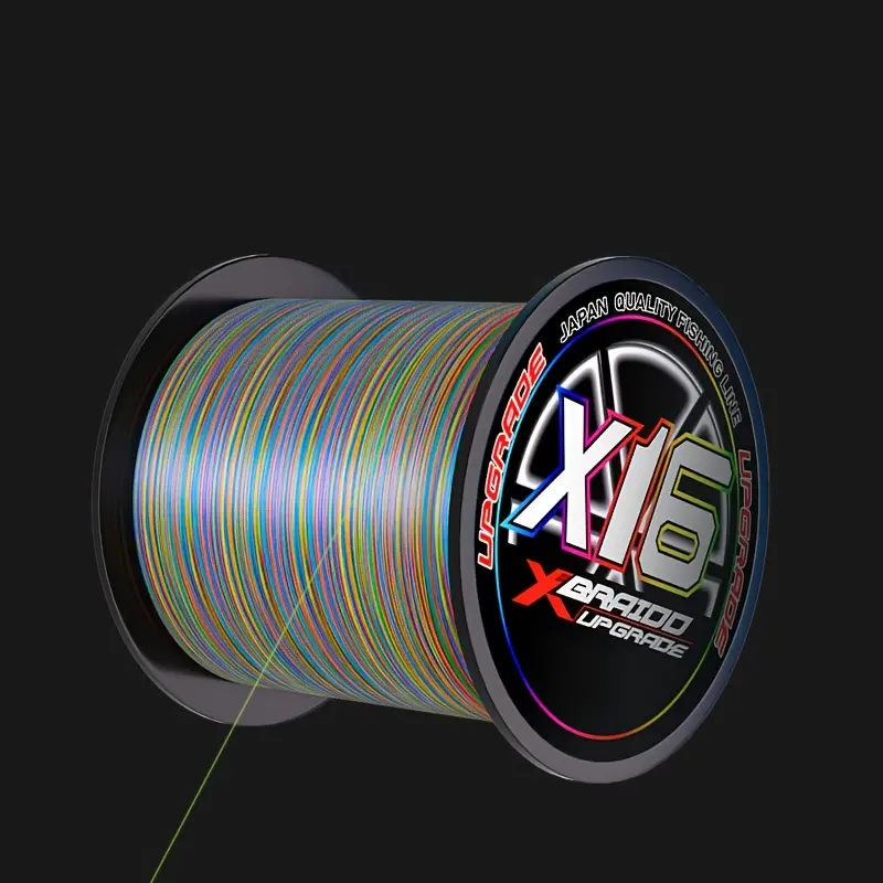 BKUMAN 16 Strands 500m/547 yd Durable PE Braided Fishing Line, Green Saltwater and Freshwater Fishing Line for Sea and Lake Fishing