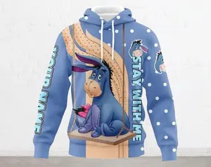 Personalized Eeyore 3D Hoodie, Cute Eeyore 3D Hoodie, Halloween 3D Hoodie, Eeyore Halloween 3D Hoodie, Gift For Halloween Party.