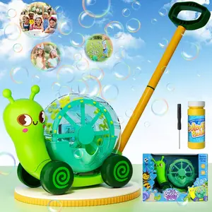 Snail Bubble Mower Toy for Kids(Age 3 up) – Includes 4oz Bubble Solution, Outdoor Bubble Machine Toy for Kids, Light-Up 3D Push Bubble Machine, Great for Parties, Summer Toy, Easter, Birthday Gift