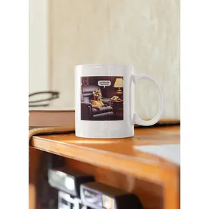[SALE UP TO 50% + FREE SHIP] Cat on Phone Meme – Funny Cat Lover mug - White Ceramic 11oz, 15oz