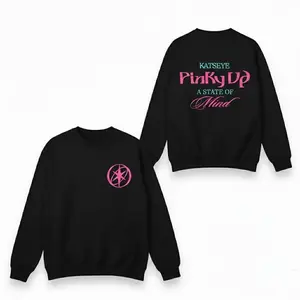 KATSEYE Pinky Up State of Mind Sweatshirt | KATSEYE Hoodie Graphic | K-Pop Girl Group Fan Pullover | Cute Aesthetic Streetwear Hoodie | Unisex Cozy Sweatshirt