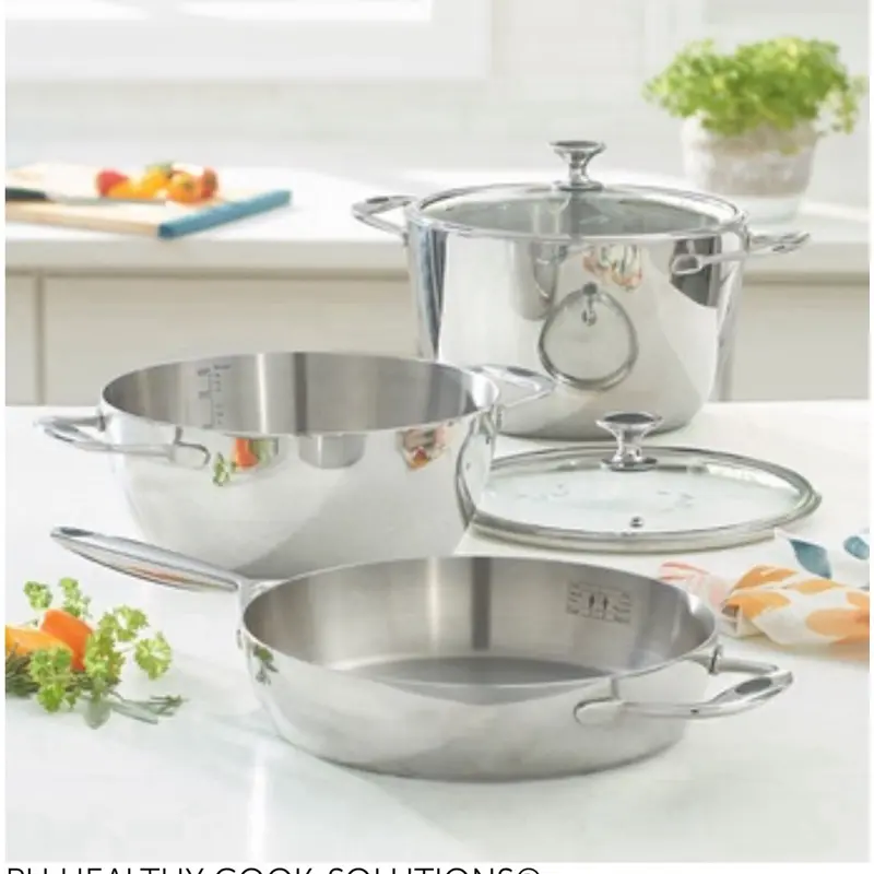 Cook-Solutions Stainless Steel 18/10 Cookware Set with Lid for Versatile Cooking