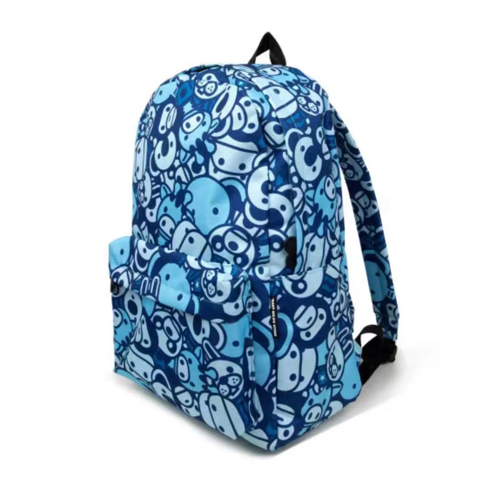 Baby Milo All-Over Print Polyester Casual Unisex Backpack - Classic Cartoon Monkey Camo, Lightweight Large-Capacity, Full Face Design, Zippered Streetwear Daypack, School Book Bag, Teen Laptop Bag, Multiple Print Patterns Available