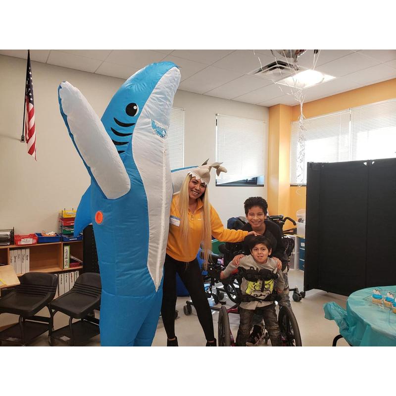 Inflatable Shark Costume for Adult and Kid, Air Blow up Jaws Design, Fancy  Funny Carcharias Suit for Halloween Cosplay Party