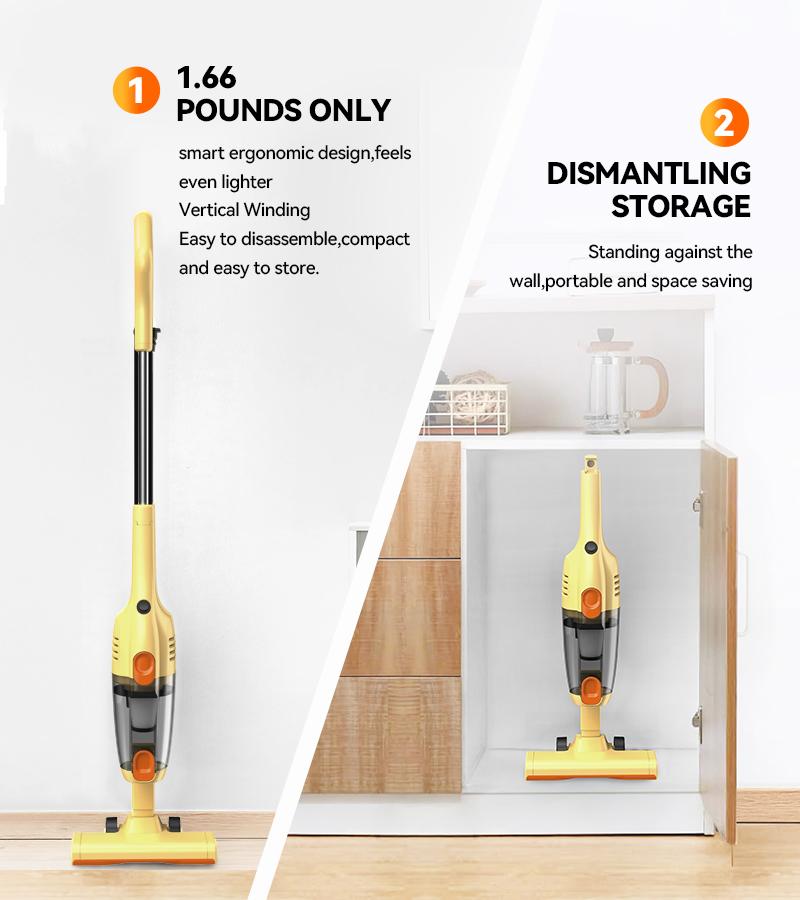 INSE R6X Corded Stick Vacuum, 15KPa Suction with 600W Motor, Ultra-Lightweight Bagless Upright Vacuum with Handheld for Home Hard Floor Carpet Pet Hair Car Cleaning home cleaning tools home appliances Yellow INSE R6X Corded Stick Vacuum, 15KPa Suction with 600W Motor, Ultra-Lightweight Bagless Upright Vacuum with Handheld for Home Hard Floor Carpet Pet Hair Car Cleaning home cleaning tools home appliances Yellow