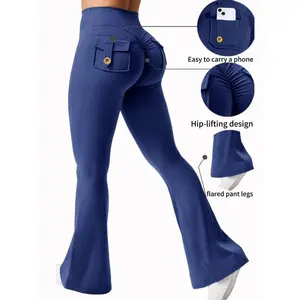 High waisted, hip lifting, abdominal tightening and slim fit yoga pants with pocket design, convenient for carrying small items, suitable for sports, running, cycling, yoga, pickle ball exercise, leisure and multi scene dressing.