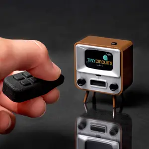 TinyTV 2 with Tiny Remote - Miniature Working Toy TV - For Dolls, Dioramas, and More