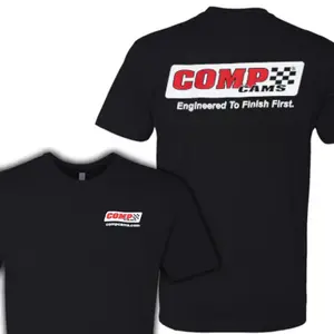 [Comp Cams] Comp Cams Engineered to Finish First Shirt, High Performance Racing Parts Drag Racing Culture, Gift for Racers & Speed Lovers, Track Day Motorsport Tee