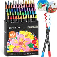 60 Colors Brush Tip and Fine Tip