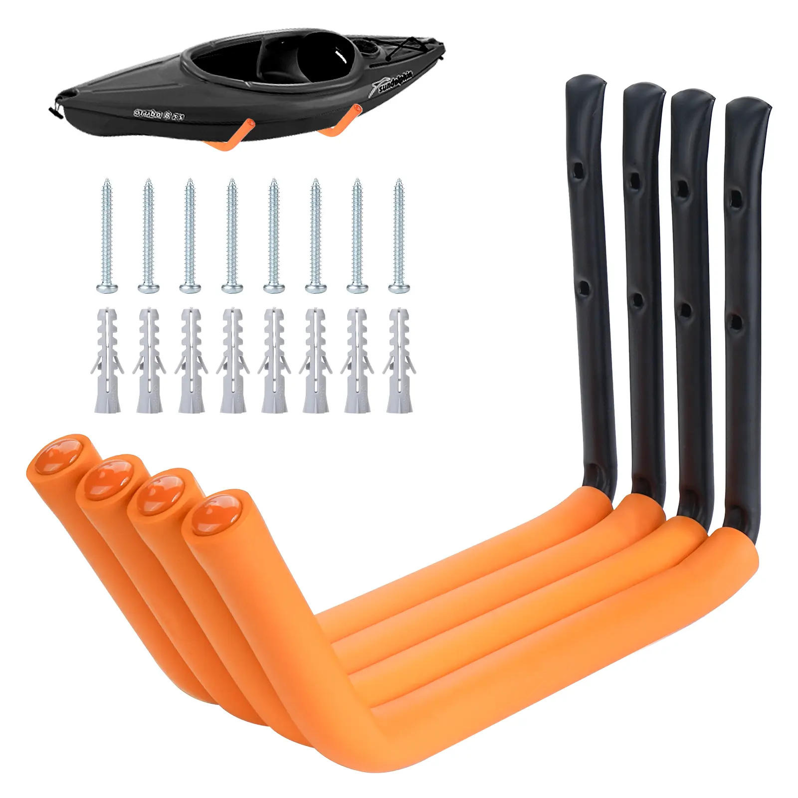 Heavy-Duty Garage Storage Hooks (4-Pack), 100 lb Capacity Wall-Mounted Multipurpose Hooks – Suitable for Ladders, Bicycles, and DIY Projects