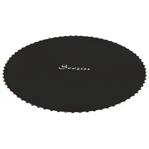 Trampoline Replacement Mat, Fits 12' Trampoline w/ 72 V-Hooks & 5.5" Springs (Spring & Frame not Included),  Black