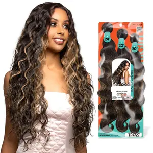 Origin CORE Synthetic Weave Body Wave Multi Bundle (20, 22, 24 inch) With Wig Cap and Super Hair Glue Wavy Hairpieces Glueless Pre Style