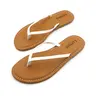 Women's Leather Flip Flops - Cute Minimalist Casual Women's Shoes, Classic Lightweight Open Toe, Flexible Straps, Breathable Rubber Insole Thong Footwear, Lasting Support, Vacation Beach Essential