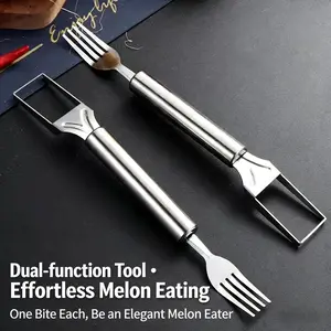 Watermelon Cutting Tool, Thickened Stainless Steel Quick Watermelon Cutter, Double-Headed Watermelon Slicer