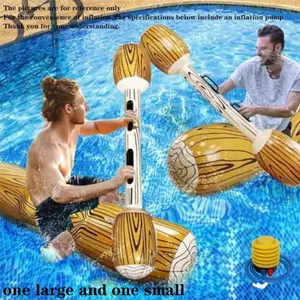 2-Piece Giant Inflatable Battle Raft Pool Game, Unisex Float Toy for Kids & Adults, Perfect for Pool Parties, Beach, Summer Outdoor Fun, Pool Floats