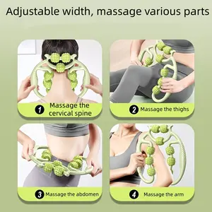 Round leg massager with nine wheels, leg beauty artifact, leg massager, abdominal massager, arm massager, yoga roller clamp