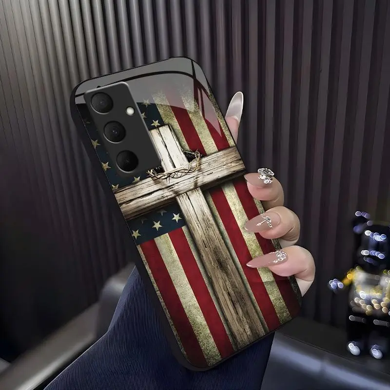 Patriotic American Flag Eagle Smartphone Casing for Galaxy A35, Shockproof USA Design Cellphone Protection Accessories.666