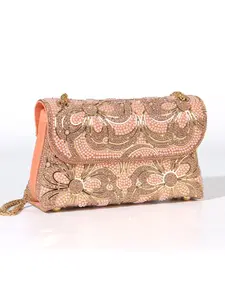 Women's Elegant Flower Design Evening Bag, Exquisite Trendy Embellished Clutch Bag, Fashionable Bag for Party Decoration, Elegant Stylish Purse