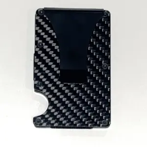 Carbon Fiber RFID Blocking Wallet Card Holder - Durable Lightweight Design for Easy Organization and Protection