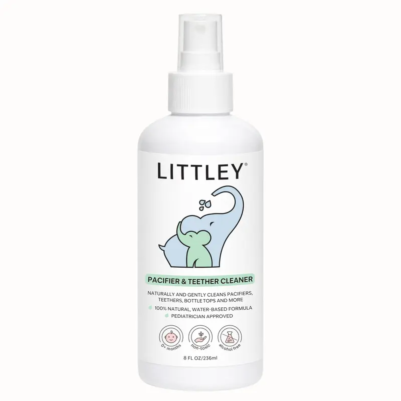 Littley 8oz pacifier & teether cleaner | fragrance-free HOCl spray for pacifiers, teethers, bottles and baby essentials